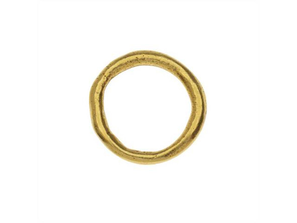 Nunn Design Antique Gold-Plated Brass Large Organic Hoop