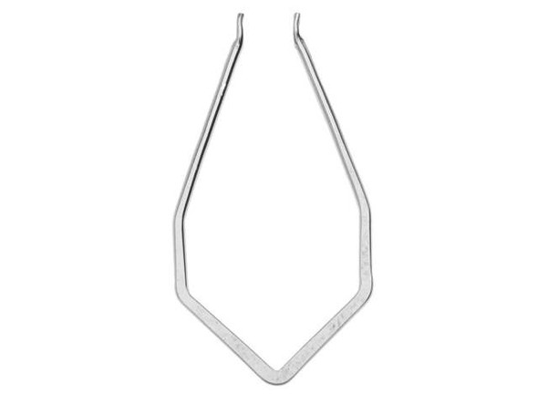 It's easy to stand out in your style with this Nunn Design pendant. This wire frame takes on an elongated drop shape with angular edges. It almost has a diamond shape. The ends of the frame feature holes so you can easily add it to projects. Layer this frame with other contemporary components, fill the frame with resin or epoxy clay, wire-wrap around it, and more. It would even look wonderful as-is. It features a versatile silver color that will work anywhere.