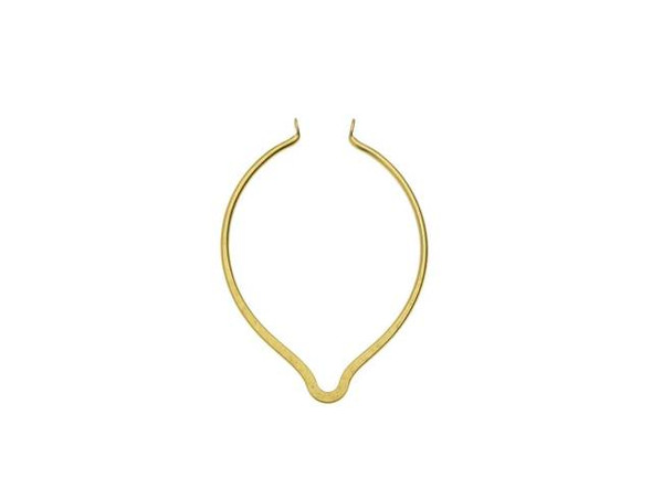 Nunn Design Antique Gold-Plated Brass Open Oval Point Wire Frame