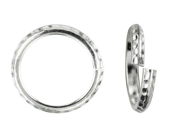 Get creative in your style with this Nunn Design jump ring. This jump ring features a hammered texture around the outer surface, for more dimension. It is bold in size, so you can use it in unique ways. Use it to attach a pendant to your necklace, try it as a connection point for multiple strands, and more. It features a silver shine versatile enough to work anywhere.