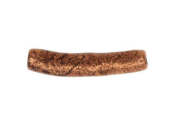 Nunn Design Antique Copper-Plated Pewter 27mm Metal Tube Bead