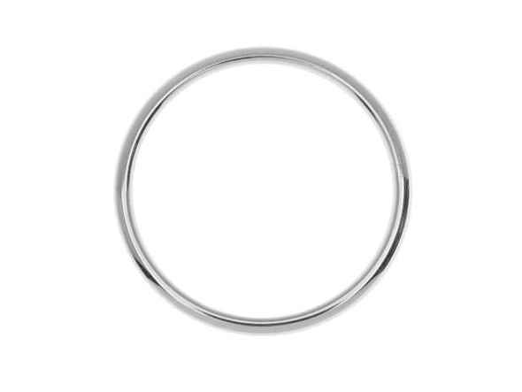 Use this open frame hoop from Nunn Design in all kinds of ways. This bold circular frame makes a great base for all kinds of jewelry designs. You can use it in earring projects, try it as the focal of a necklace or even use it in chunky bracelet styles. Wire wrap around it, dangle chain and beads, layer it with other components and so much more. You're sure to find creative inspiration with this frame. It features a brilliant silver gleam, perfect for pairing with any color palette. Opening Diameter 30.5mm, Wire Gauge 2mm/12 gauge