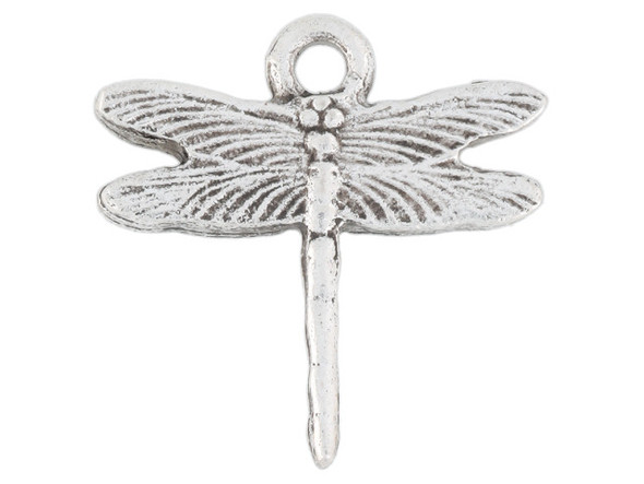 Nunn Design Antique Silver-Plated Pewter Small Dragonfly Charm