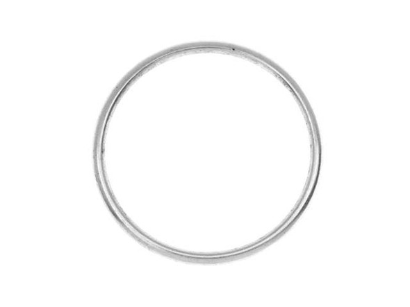 Nunn Design Antique Silver-Plated Brass Open Frame Hoop Large