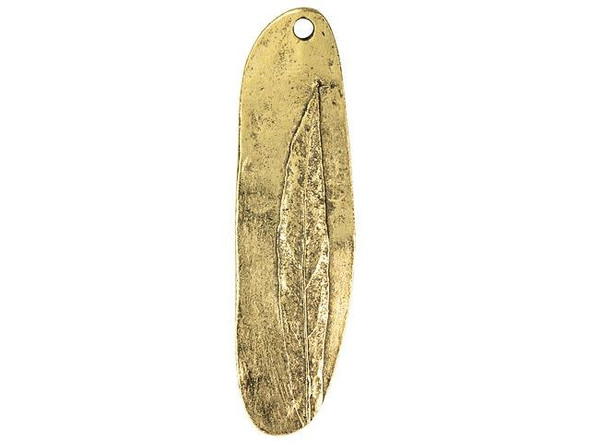 Nunn Design Antique Gold-Plated Pewter Willow Leaf Charm
