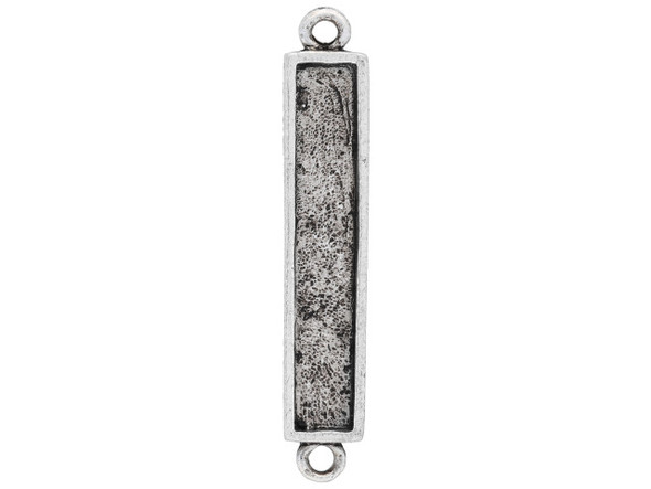 Nunn Design Antique Silver-Plated Pewter Double Loop Rectangle Itsy Link