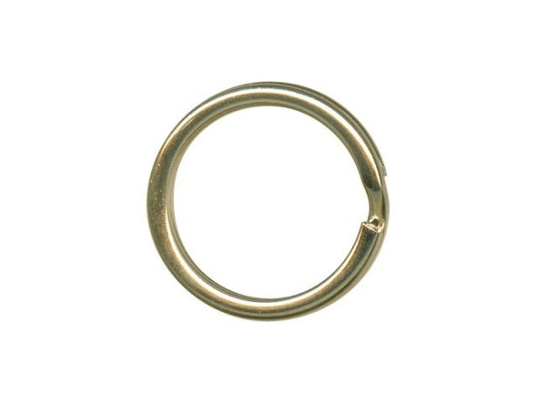 Antiqued Brass Plated Split Rings, 15mm (gross)