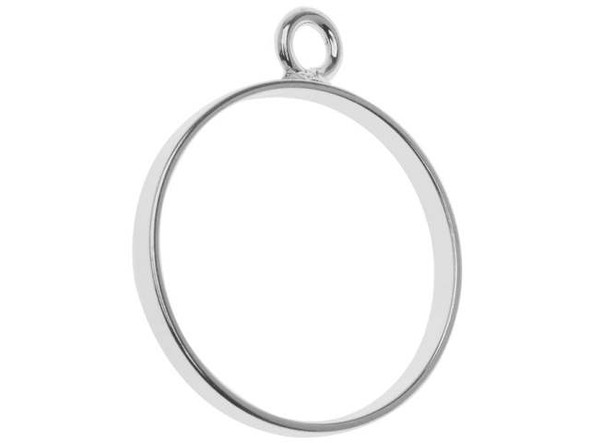 Nunn Design 25mm Silver-Plated Pewter Large Round Open Frame Pendant
