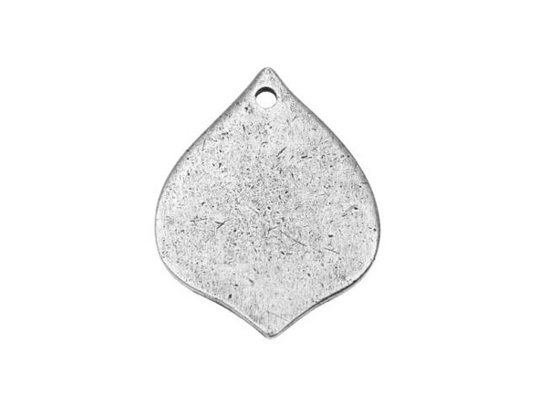 Bring unique shapes to your jewelry style with this Nunn Design pendant. This bold pendant features a beautifully curving shape inspired by the architecture of Marrakesh. A small hole at the pointed top of the pendant makes it easy to add to designs. The smooth, flat design of this pendant makes it so easy to work with. Wear it as-is, layer it with charms and dangles, embellish it with metal stamping or resin, or try something different. There are so many possibilities. It features a versatile silver shine that will work with any color palette.
