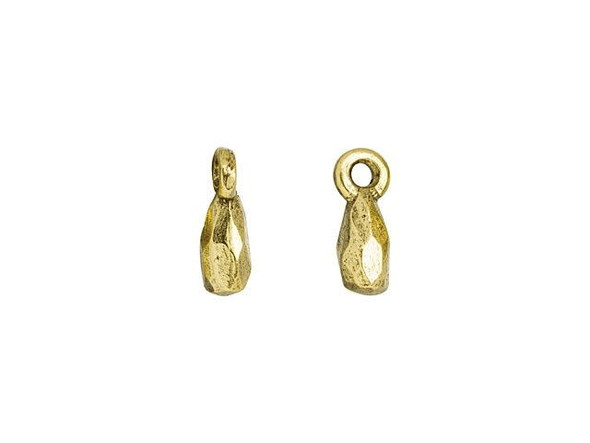 Nunn Design Antique Gold-Plated Pewter Faceted Bead Drop Charm