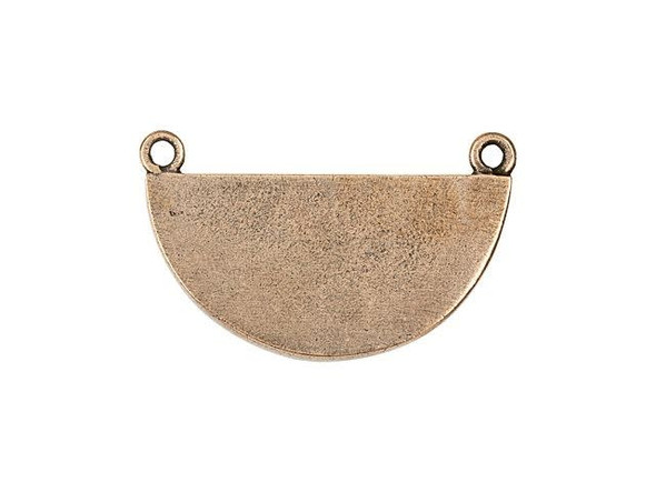 Nunn Design Antique Copper-Plated Pewter Half Circle Grande Bezel Pendant