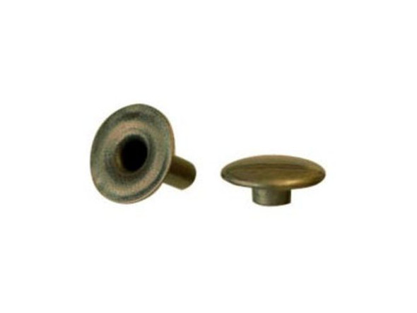 1/8 x 5/16" Rapid Rivet, Medium, Antiqued Brass Plated (100 Pieces)