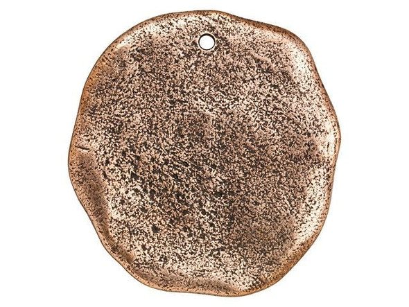 Nunn Design Antique Copper-Plated Pewter Grande Organic Circle Tag Pendant