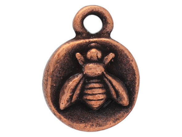 Nunn Design Antique Copper-Plated Pewter Organic Itsy Bee Charm