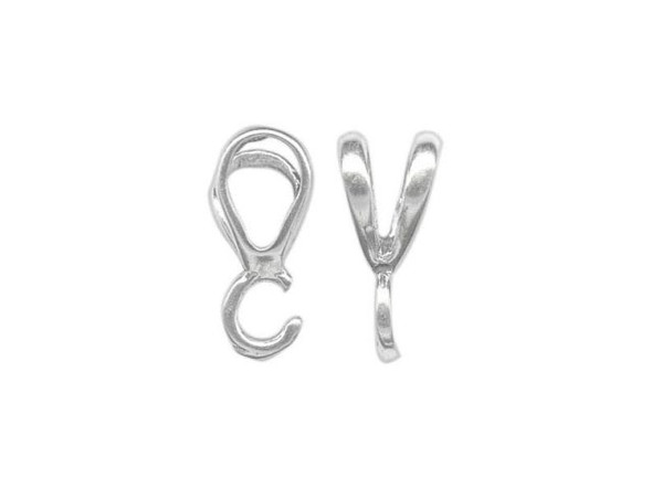 Sterling Silver Rabbit Ear Jewelry Bail,Open Loop (Each)