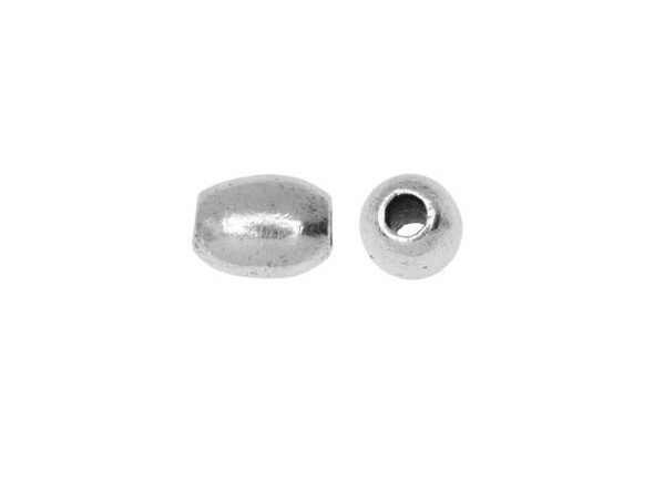 Nunn Design Antique Silver-Plated Pewter Mini Metal Tube Bead (2 Pieces)