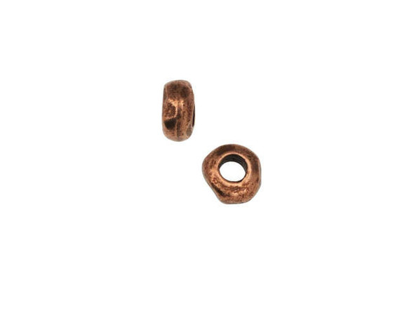 Nunn Design Antique Copper-Plated Pewter 5mm Organic Metal Bead (2 Pieces)