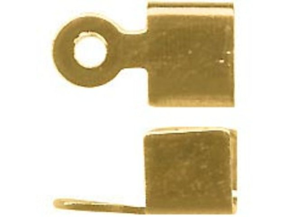 3x6mm Fold-Over Jewelry Crimp - Yellow Plated (gross)