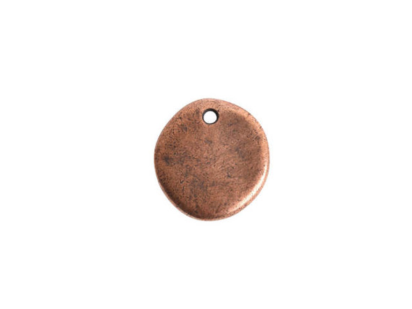 Nunn Design Antique Copper-Plated Pewter Primitive Tag Small Circle Charm
