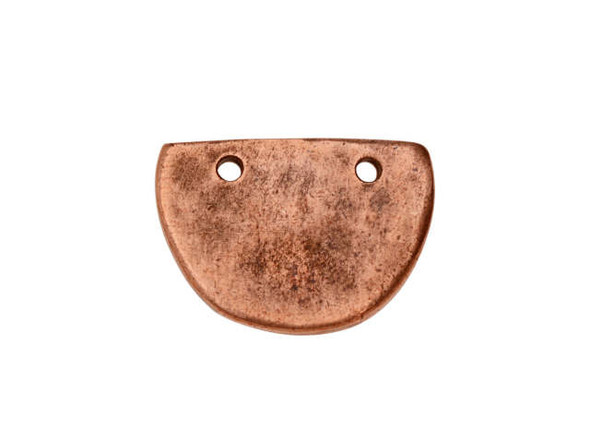 Nunn Design Antique Copper-Plated Small Half Oval Primitive Blank Tag