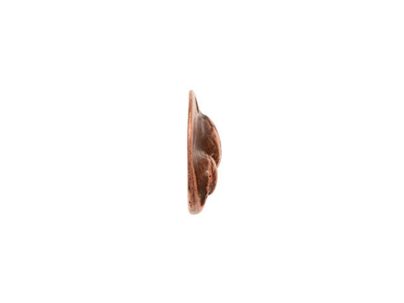 You&rsquo;ll love the detail of this small prairie pod charm from Nunn Design. This charm is oval-shaped and features a raised design of two flowers on the front.  The back is flat and plain. There is a hole at the top of the charm so it is easy to add it to your designs. This charm features a warm antique copper color. Dimensions: 13.5 x 10.5mm, Hole Size: 2.0mm
