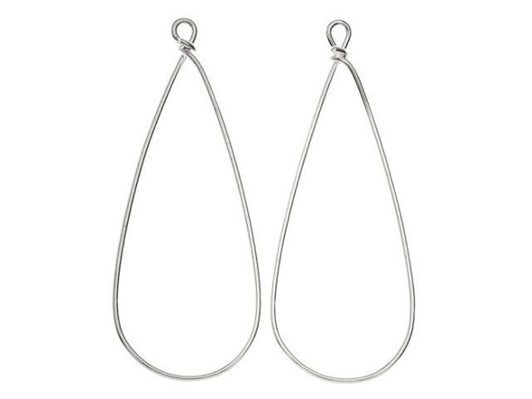 Nunn Design Silver-Plated Brass Large Wire Frame Drop Pendant (1 Pair)