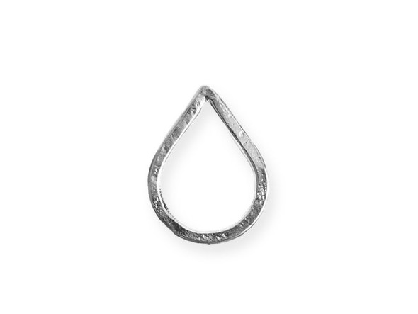 Nunn Design Silver-Plated Pewter Small Drop Hammered Hoop