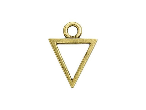 Nunn Design Antique Gold-Plated Pewter Mini Open Triangle Pendant