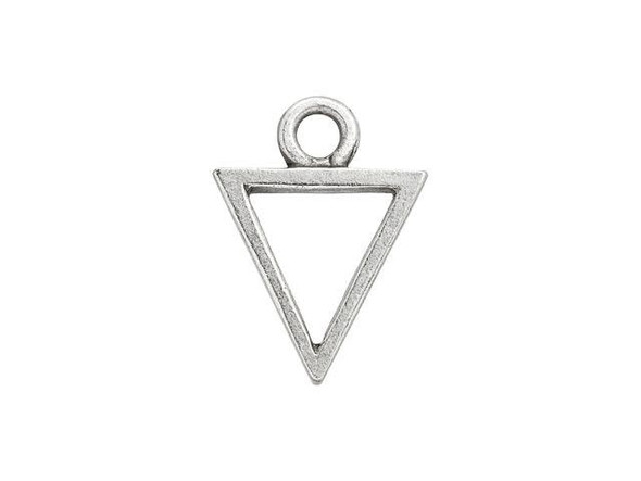 Nunn Design Antique Silver-Plated Pewter Mini Open Triangle Pendant