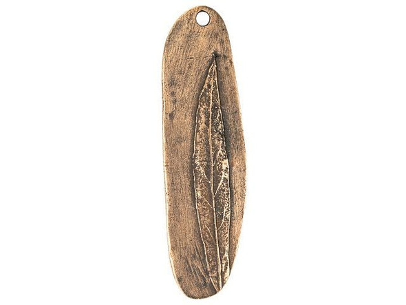 Nunn Design Antique Copper-Plated Pewter Willow Leaf Charm