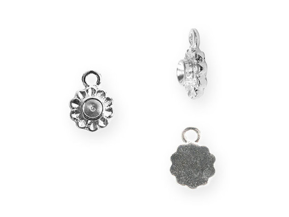 Nunn Design Silver-Plated Pewter Tiny Bezel Aster Charm