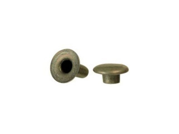 1/8 x 1/4" Rapid Rivet, Small, for Leather - Antiqued Brass Plated (100 Pieces)