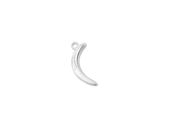 Nunn Design Silver-Plated Primitive Crescent Moon Charm