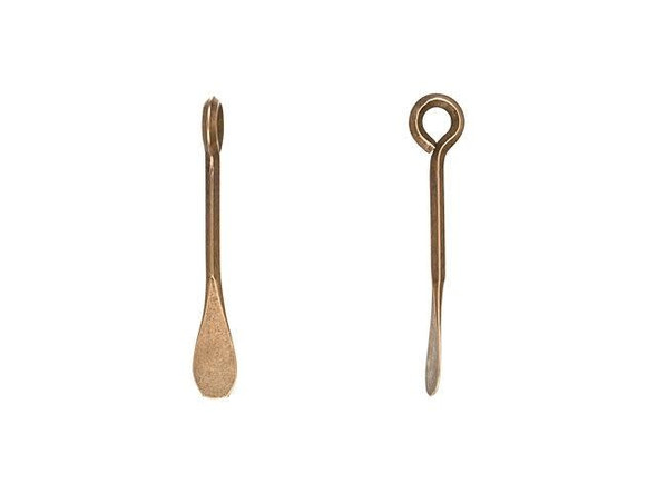 Nunn Design Antique Copper-Plated Brass Short Eye Pin Paddle