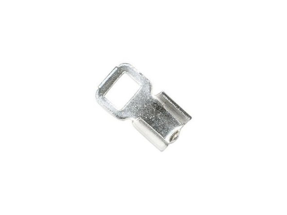 3.5x11mm Fold-Over Jewelry Crimp - White Plated (72 pcs)