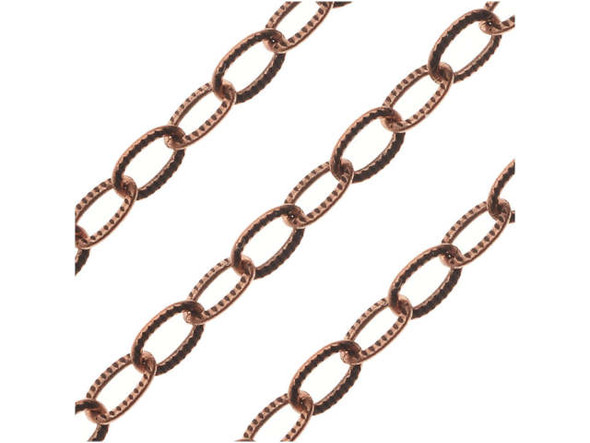 Nunn Design Antiqued Copper Plated 2.5mm Cable Chain by the Foot