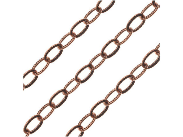 Nunn Design Antiqued Copper Plated 2.5mm Cable Chain by the Foot