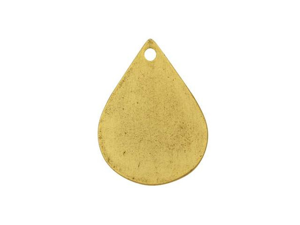 Nunn Design Antique Gold-Plated Pewter Small Drop Flat Tag