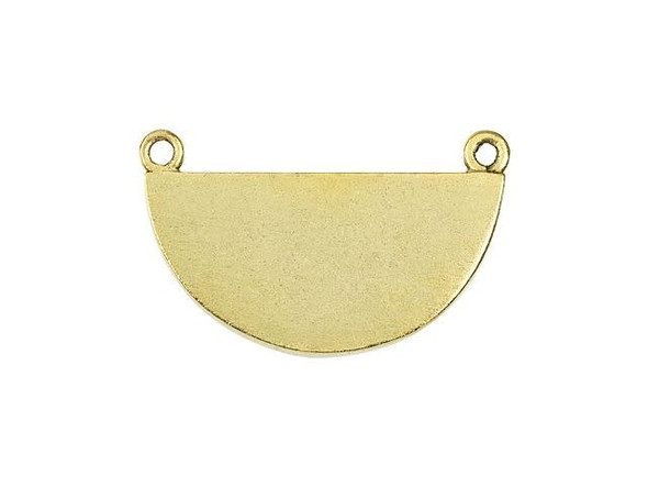 Nunn Design Antique Gold-Plated Pewter Half Circle Grande Bezel Pendant