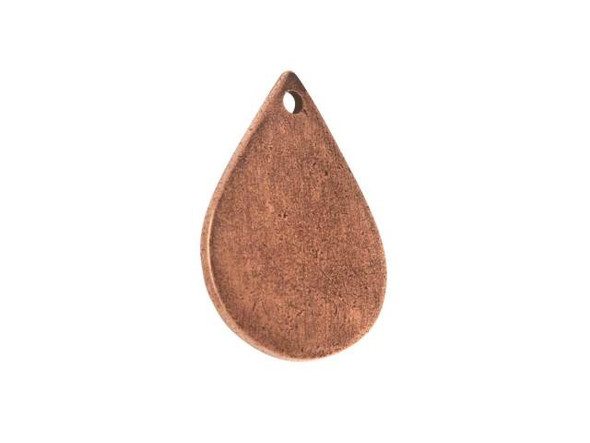 Nunn Design Antique Copper-Plated Pewter Small Drop Flat Tag