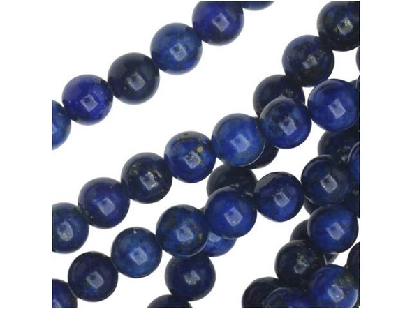 Dakota Stones Lapis Lazuli 4mm Round 8-Inch Bead Strand