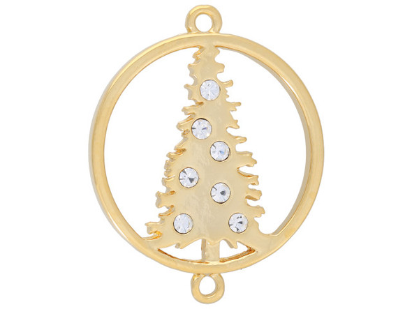 Gold Christmas Tree Connector Vertical