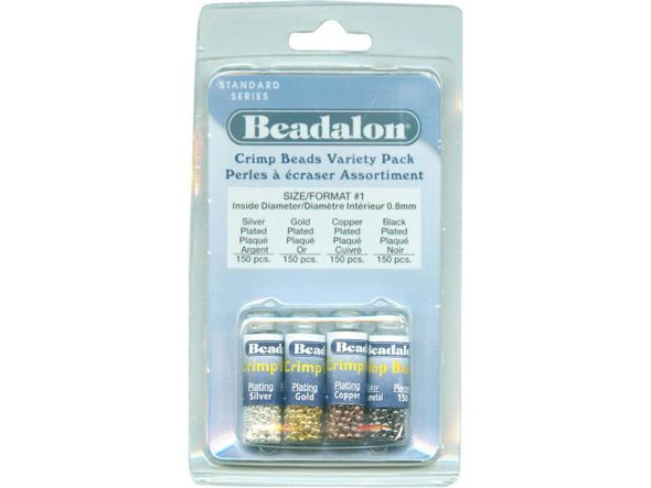 Beadalon Crimp Bead, Smooth, "Size 1", Variety Pack (pack)
