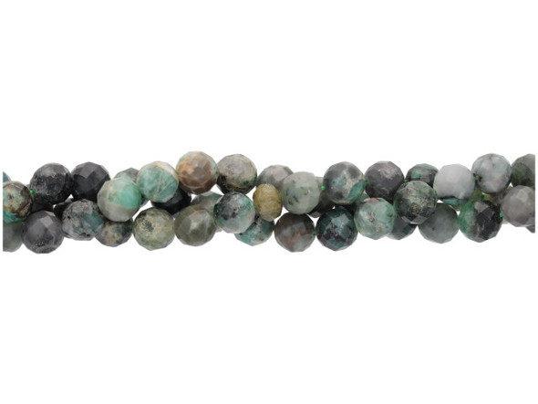 Bring gemstone style to your jewelry designs with these Dakota Stones beads. These beads take on a classic round shape with beautiful facets that shine from every angle. You'll love the way they catch the eye in your projects. They feature a deep emerald green color. Emerald has been prized and revered in many different cultures for over 6,000 years. It was sold in the markets of ancient Babylon in 4,000 BCE, worshipped by the Incas, and considered a symbol of eternal life by the Egyptians as well as being a favorite jewel of Cleopatra. Emerald is one of the four “precious” gemstones, the others being Diamond, Ruby and Sapphire. It is the green form of Beryl, colored by trace amounts of chromium and/or vanadium to range in hue from yellow to green to blue to green.Because gemstones are natural materials, appearances may vary from piece to piece.