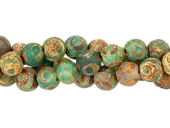 Showcase style with ancient meaning using these Dakota Stones beads. These beads are made to resemble beads first found in Ancient India. The full details of their use in ancient times are unknown, although they were often passed down as prized protective amulets. Authentic Dzi are usually scarred or pitted in places where some of the stone was ground off for use in curative potions. These reproductions are modeled after traditional color, pattern, and finish for Dzi beads. Because gemstones are natural materials, appearances may vary from piece to piece. Each strand includes approximately 50 beads.