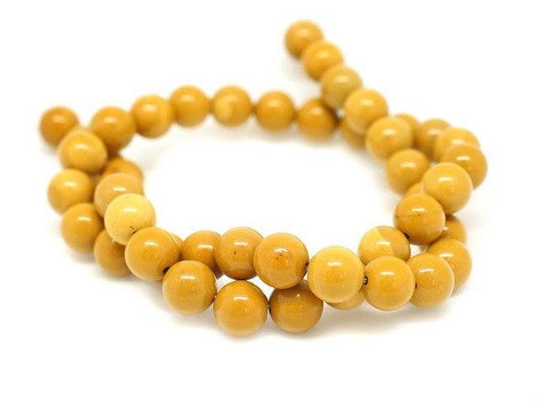 Dakota Stones Yellow Mookaite  8mm Round - 15-Inch Bead Strand