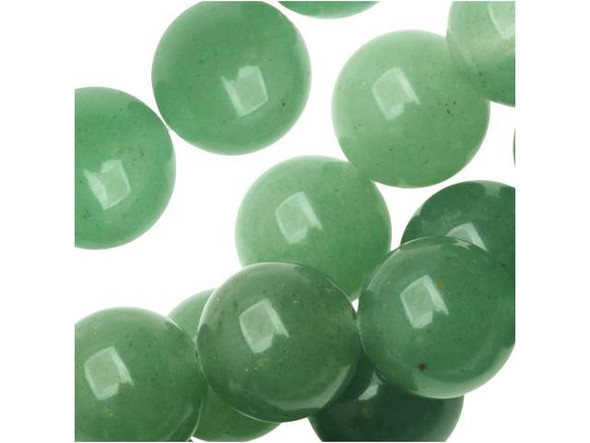 Rich green color is the highlight of these Dakota Stones beads. They are perfectly round and bold in size, so they are sure to stand out in your style. Try them with other earthy colors, like brown or copper. Aventurine is a form of quartz and most commonly displays a green color. Metaphysical properties: Green aventurine is believed to be a lucky stone, promoting wealth and prosperity.Because gemstones are natural materials, appearances may vary from bead to bead. Each strand includes approximately 20 beads.