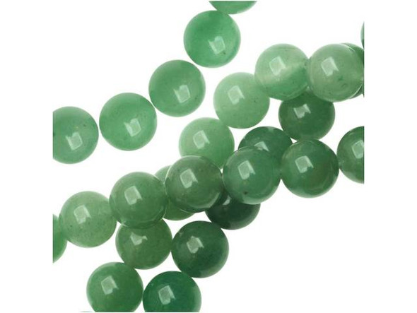 Rich green color is the highlight of these Dakota Stones beads. They are perfectly round and bold in size, so they are sure to stand out in your style. Try them with other earthy colors, like brown or copper. Aventurine is a form of quartz and most commonly displays a green color. Metaphysical properties: Green aventurine is believed to be a lucky stone, promoting wealth and prosperity.Because gemstones are natural materials, appearances may vary from bead to bead. Each strand includes approximately 20 beads.