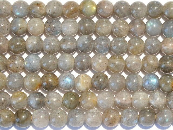 Dakota Stones Labradorite 8mm Large-Hole Round Bead Strand