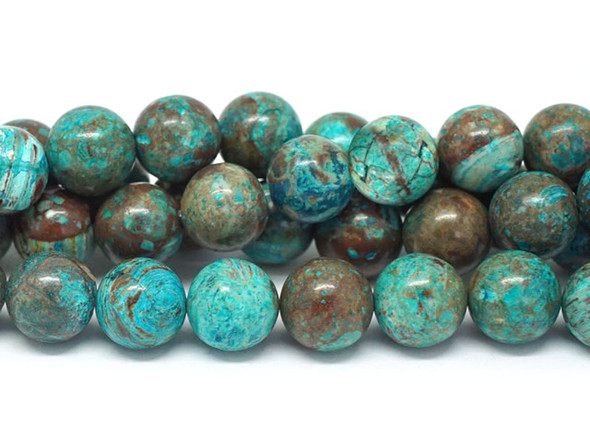 Dakota Stones Blue Sky Jasper Dyed 10mm Round Bead Strand